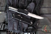Microtech Hera II OTF Knife- MINI- Single Edge- Black Handle- Stonewash Blade 1703M-10