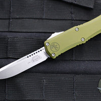 Microtech Hera II OTF Knife- MINI- Single Edge- 30TH ANNIVERSARY- OD Green Handle- Stonewash Blade 1703M-10 OD 30