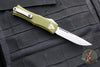 Microtech Hera II OTF Knife- MINI- Single Edge- 30TH ANNIVERSARY- OD Green Handle- Stonewash Blade 1703M-10 OD 30