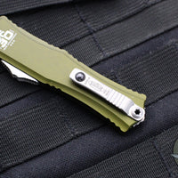 Microtech Hera II OTF Knife- MINI- Single Edge- 30TH ANNIVERSARY- OD Green Handle- Stonewash Blade 1703M-10 OD 30