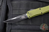 Microtech Hera II OTF Knife- MINI- Single Edge- OD Green Handle- Black Blade 1703M-1 OD