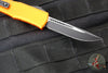 Microtech Hera II OTF Knife- MINI- Single Edge- Orange Handle- Black Blade 1703M-1 OR