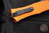 Microtech Hera II OTF Knife- MINI- Single Edge- Orange Handle- Black Blade 1703M-1 OR