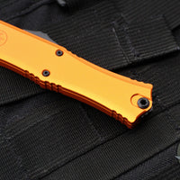 Microtech Hera II OTF Knife- MINI- Single Edge- Orange Handle- Black Blade 1703M-1 OR