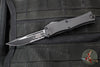 Microtech Hera II OTF Knife- MINI- Single Edge- Tactical- Black Handle- Black Part Serrated Blade 1703M-2 T