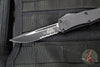 Microtech Hera II OTF Knife- MINI- Single Edge- Tactical- Black Handle- Black Part Serrated Blade 1703M-2 T