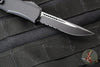 Microtech Hera II OTF Knife- MINI- Single Edge- Tactical- Black Handle- Black Part Serrated Blade 1703M-2 T