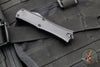 Microtech Hera II OTF Knife- MINI- Single Edge- Tactical- Black Handle- Black Part Serrated Blade 1703M-2 T