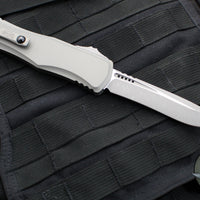 Microtech Hera II XL OTF Knife- Recurve Edge- Natural Clear Finished Handle- Apocalyptic Blade 1705-10 APNC