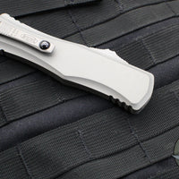 Microtech Hera II XL OTF Knife- Recurve Edge- Natural Clear Finished Handle- Apocalyptic Blade 1705-10 APNC