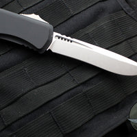 Microtech Hera II XL OTF Knife- Recurve Edge- Black Handle- Stonewash Blade 1705-10