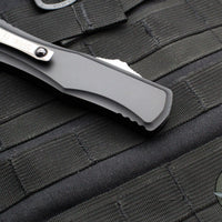 Microtech Hera II XL OTF Knife- Recurve Edge- Black Handle- Stonewash Blade 1705-10