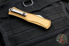 Microtech Hera II XL OTF Knife- Recurve Edge- Tan Handle- Stonewash Blade 1705-10 TA