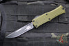 Microtech Hera II OTF Knife- MINI- Recurve Edge- OD Green Handle- Black Blade 1705M-1 OD