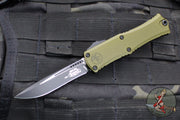 Microtech Hera II OTF Knife- MINI- Recurve Edge- OD Green Handle- Black Blade 1705M-1 OD