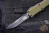 Microtech Hera II OTF Knife- MINI- Recurve Edge- OD Green Handle- Black Blade 1705M-1 OD