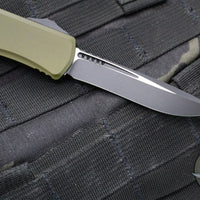 Microtech Hera II OTF Knife- MINI- Recurve Edge- OD Green Handle- Black Blade 1705M-1 OD