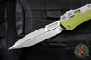 Microtech Glycon OTF Knife- Bayonet Edge- OD Green Handle With Bead Blast Titanium Accents and Hardware- Apocalyptic Plain Edge Blade 184-10 APOD
