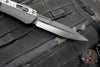 Microtech Glycon OTF Knife- Bayonet Edge- Black Handle With Tony Marfione Hand Flamed Titanium Accents and DLC Hardware- Black DLC Finished Serrated Upper Blade 184-2 DLCFA