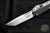 Microtech Glycon OTF Knife- Tanto Edge- Black Handle With Bead Blast Titanium Accents and Hardware- Stonewash Finished Blade 185-10