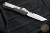 Microtech Glycon OTF Knife- Tanto Edge- Black Handle With Bead Blast Titanium Accents and Hardware- Stonewash Finished Blade 185-10