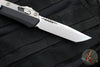 Microtech Glycon OTF Knife- Tanto Edge- Black Handle With Bead Blast Titanium Accents and Hardware- Stonewash Finished Blade 185-10