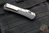 Microtech Glycon OTF Knife- Tanto Edge- Black Handle With Bead Blast Titanium Accents and Hardware- Stonewash Finished Blade 185-10