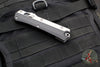 Microtech Glycon OTF Knife- Tanto Edge- Black Handle With Bead Blast Titanium Accents and Hardware- Stonewash Finished Blade 185-10