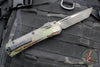 Microtech Glykon OTF Knife- Tanto Edge- Outbreak Finished Handle With Black Finished Titanium Accents and Hardware- Outbreak Finished Blade 185-1 OBS