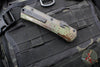 Microtech Glykon OTF Knife- Tanto Edge- Outbreak Finished Handle With Black Finished Titanium Accents and Hardware- Outbreak Finished Blade 185-1 OBS