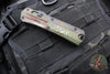 Microtech Glykon OTF Knife- Tanto Edge- Outbreak Finished Handle With Black Finished Titanium Accents and Hardware- Outbreak Finished Blade 185-1 OBS
