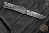 Microtech Glykon OTF Knife- Tanto Edge- Tactical- Black Handle With Black Finished Titanium Accents and Hardware- Black Finished Blade 185-1 T