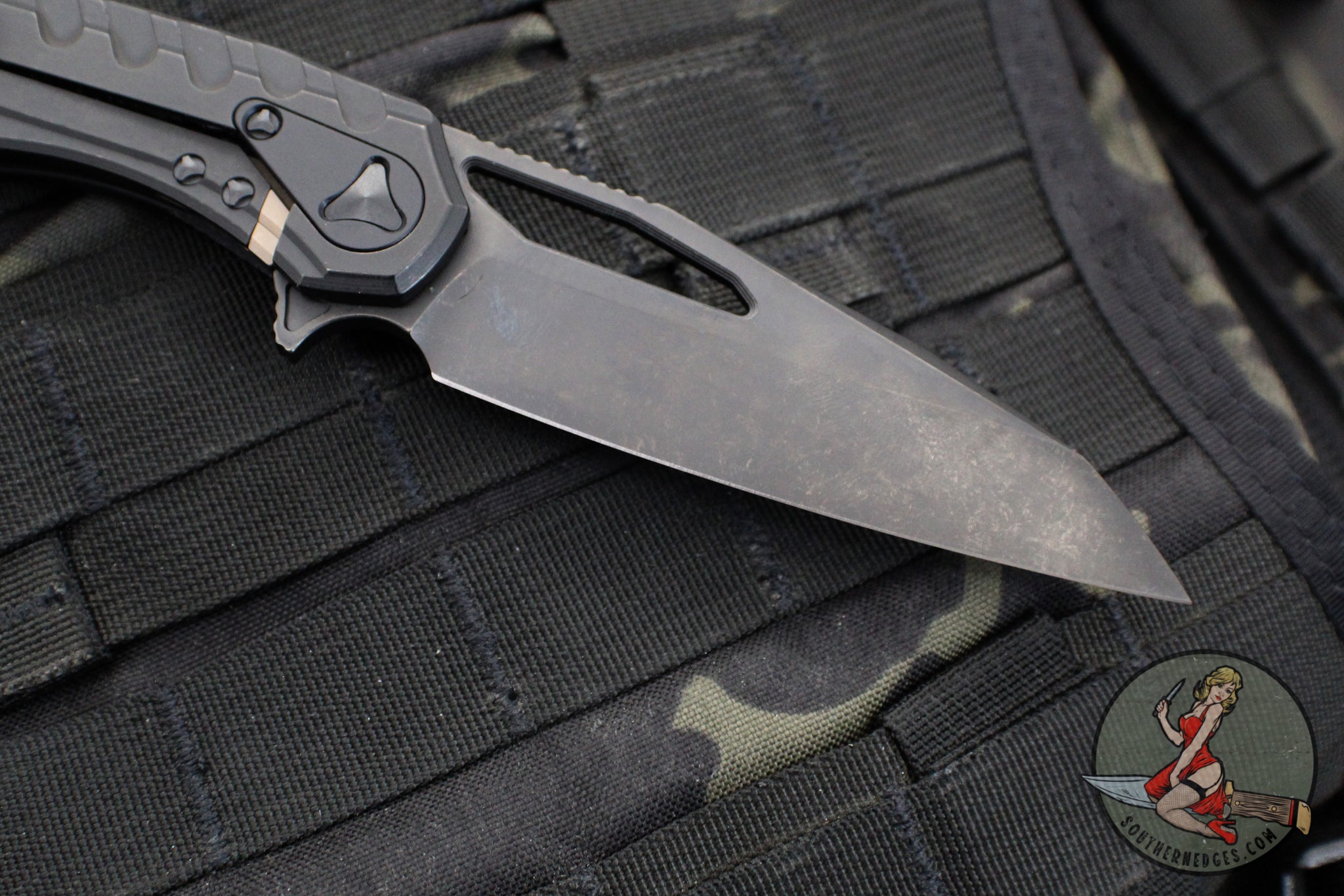 Microtech Sigil- Tactical- DLC two tone Aluminum Handle- DLC Plain Edg ...