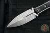 Microtech Borka SBD Fixed Blade- Double Edge- Black Handle- Stonewash Fixed Blade 201-10 2019