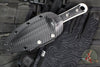 Microtech Borka SBD Fixed Blade- Double Edge- Black Handle- Stonewash Fixed Blade 201-10 2019