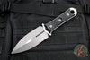 Microtech Borka SBD Fixed Blade- Double Edge- Black Handle- Apocalyptic Part Serrated Blade 201-11 AP