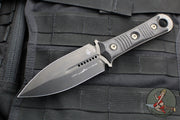 Microtech SBD Signature Series Fixed Blade Borka Collaboration- Double Edge- Carbon Fiber Handle- Black DLC Blade 201-1 DLCS SN048 2019