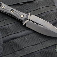 Microtech SBD Signature Series Fixed Blade Borka Collaboration- Double Edge- Carbon Fiber Handle- Black DLC Blade 201-1 DLCS SN048 2019