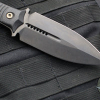 Microtech SBD Signature Series Fixed Blade Borka Collaboration- Double Edge- Carbon Fiber Handle- Black DLC Blade 201-1 DLCS SN048 2019