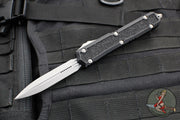 Microtech Makora- Double Edge- Black With Apocalyptic Plain Edge 206-10 APS