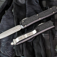 Microtech Makora- Double Edge- Black With Apocalyptic Plain Edge