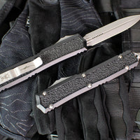 Microtech Makora- Double Edge- Black With Apocalyptic Plain Edge
