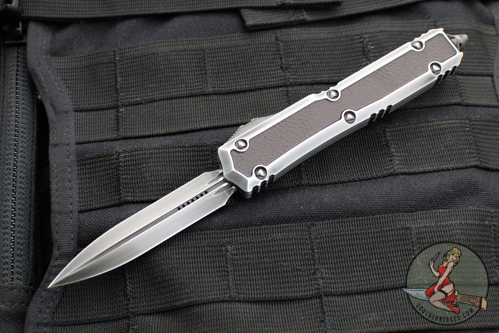 Microtech Makora- Double Edge- Mudhorn Edition- Silver Distressed Hand ...