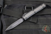 Microtech Makora- Double Edge- Tactical- Black Handle With Carbon Fiber Inlay- Black Plain Edge 206-1 TCFIS