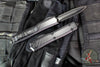 Microtech Makora- Double Edge- Tactical- Black Handle With Carbon Fiber Inlay- Black Plain Edge 206-1 TCFIS
