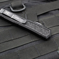 Microtech Makora- Double Edge- Tactical- Black Handle- Black Full Serrated Edge 206-3 TS
