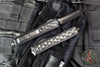 Microtech Makora- Shadow Edition- Tanto Edge- Black Handle- Black Metal Bubble Inlay- Black DLC Full Serrated Blade- Black DLC HW 207-3 DLCTBISH
