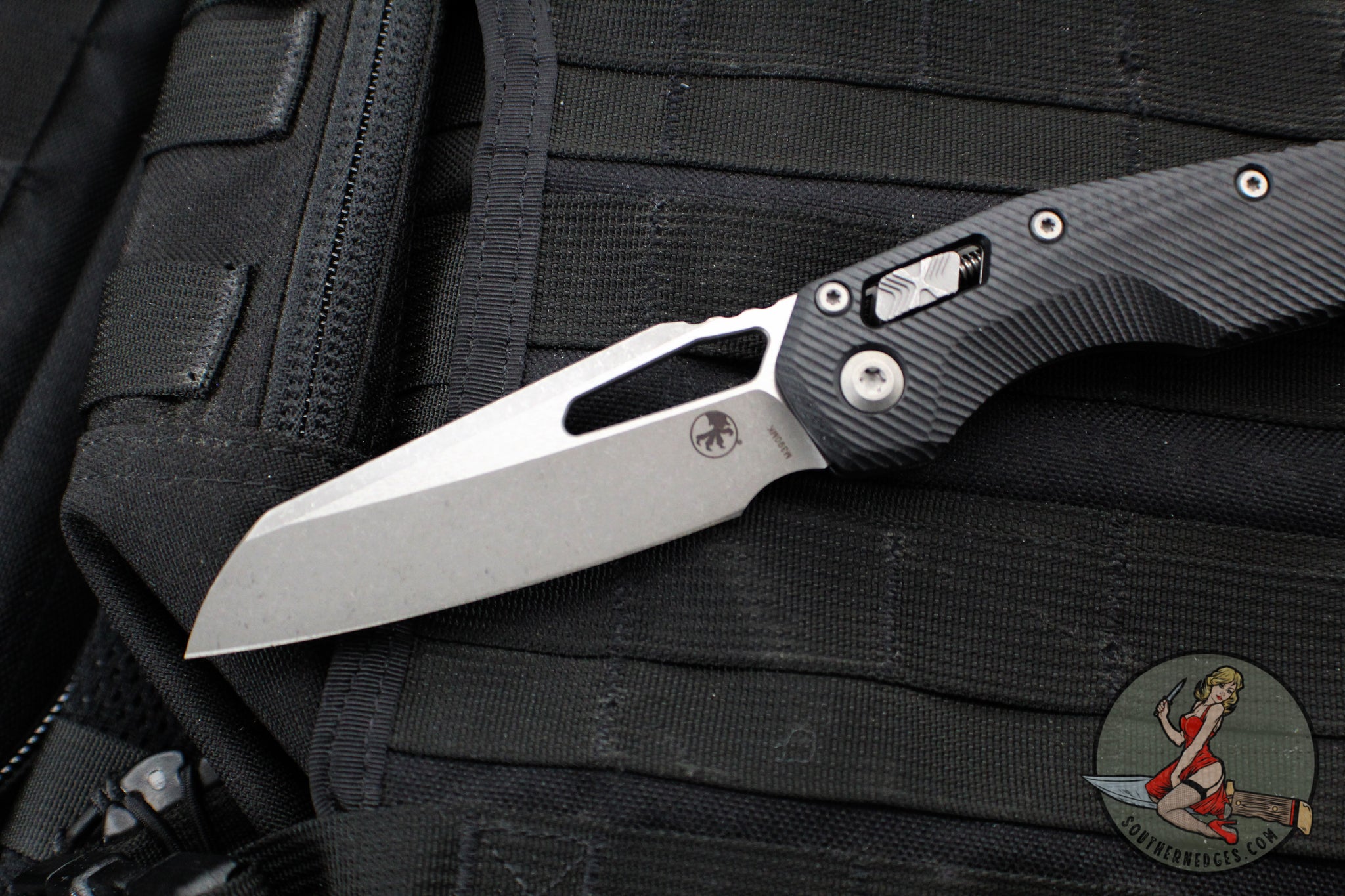 Microtech Knives- M.S.I. Ram-Lok Folder- Fluted Black G-10 Handle- Apo ...