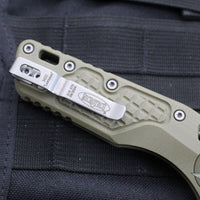 Microtech Knives- M.S.I. Ram-Lok Folder- "Lawnman" Series- Frag OD Green G-10 Handle- Stonewash Plain Edge Blade 210-10 FRGTODLM