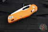 Microtech Knives- M.S.I. Ram-Lok Folder- Orange G-10 Handle- Stonewash Plain Edge Blade 210-10 GTOR